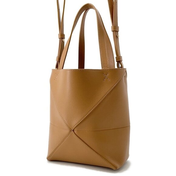 LOEWE Puzzle fold Size Mini Leather warm dessert - Picture 2 of 16